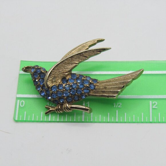 Pennino Rhinestone Bird Brooch - Picture 9 of 10